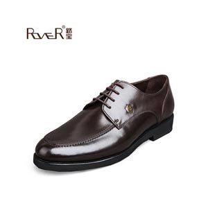 ROVER/路宝经典欧美男鞋系带圆头透气耐磨鞋子简约商务休闲皮鞋
