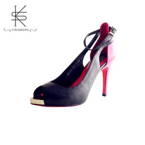 KS西卡尚 2015春季新款拼色休闲时尚超高跟女鞋