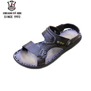 创一者真皮时尚休闲皮凉鞋男鞋