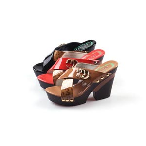 丹森 豹纹漆皮大牌欧美8065款拖鞋