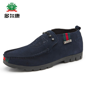 多尔康男士休闲鞋韩版流行男鞋100%头层牛皮
