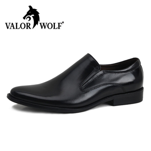 枭狼 男士正装商务套脚皮鞋男夏 真皮牛皮男鞋春季鞋子耐磨单鞋