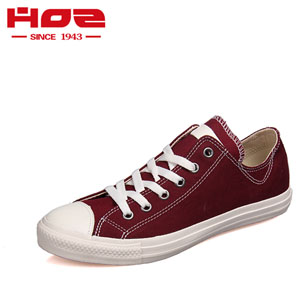 H0Z【后街】夏季基本款纯色系带低帮休闲学生帆布鞋男鞋