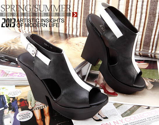 绘会2013新款超高跟女士鱼嘴凉鞋