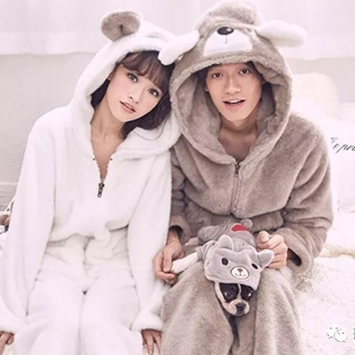 歌瑞尔 降温啦 温暖的家居服一脸骄傲