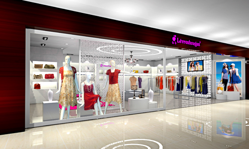 红唇店铺效果图