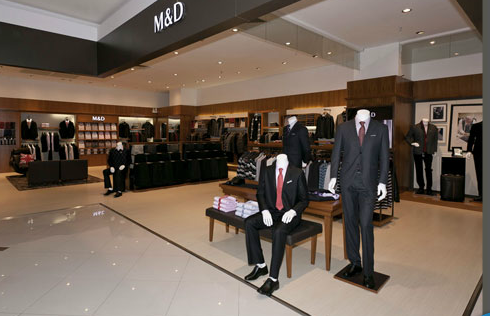 M&D名盾品牌男装店面展示