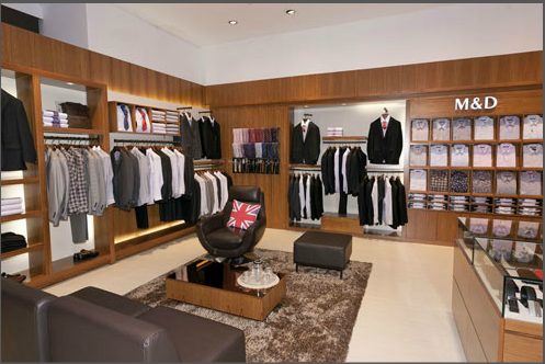 M&D名盾品牌男装店面展示
