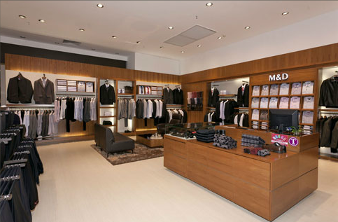 M&D名盾品牌男装店面展示