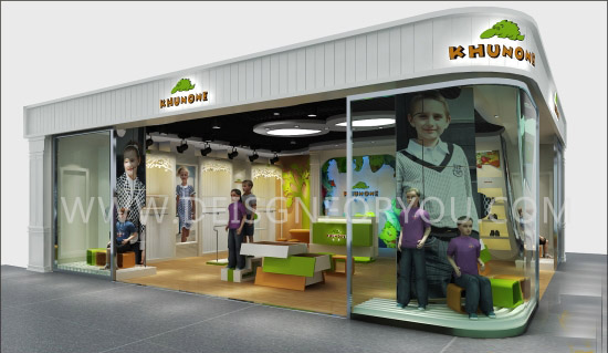 龟龙童装店面效果图