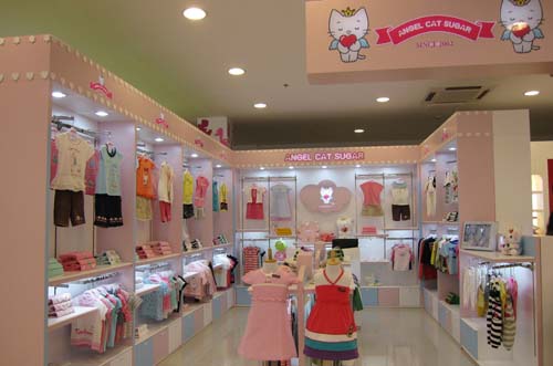天使猫童装店面形象