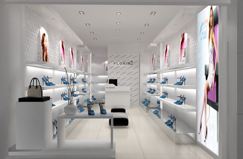 花王女鞋店面形象效果图