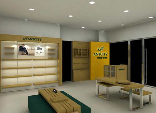 蚂蚁城品牌男鞋店面现象效果图