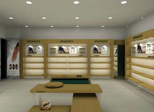 蚂蚁城品牌男鞋店面现象效果图