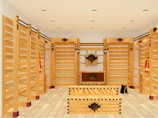 雷王品牌男鞋终端形象效果图