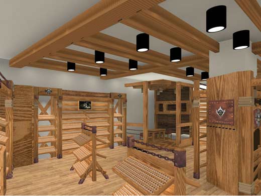 雷王品牌男鞋终端形象效果图