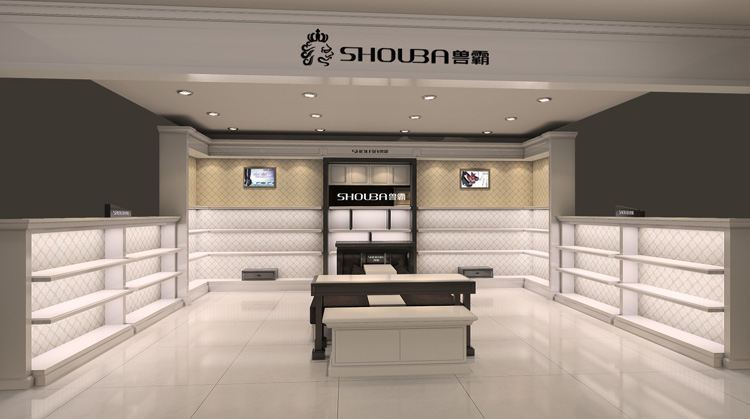 兽霸品牌N型商场角度店面效果图