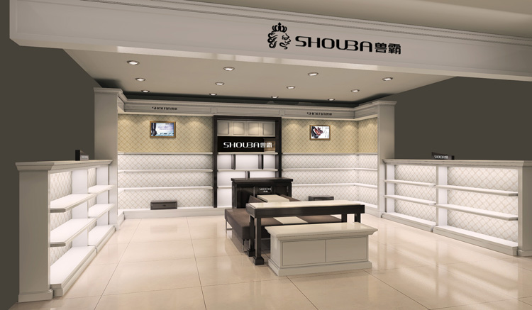 兽霸品牌N型商场角度店面效果图