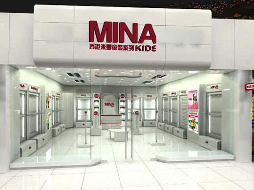 “米娜”童装形象货架