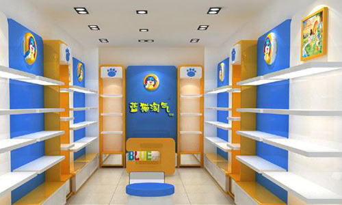 蓝猫淘气童鞋店面形象图