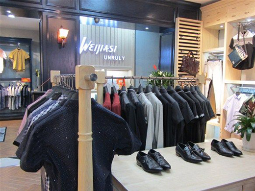 维加斯男装实体店铺形象展示