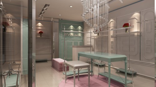 樱子亮金女装店铺展示