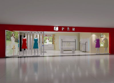 红雨竹女装店铺展示