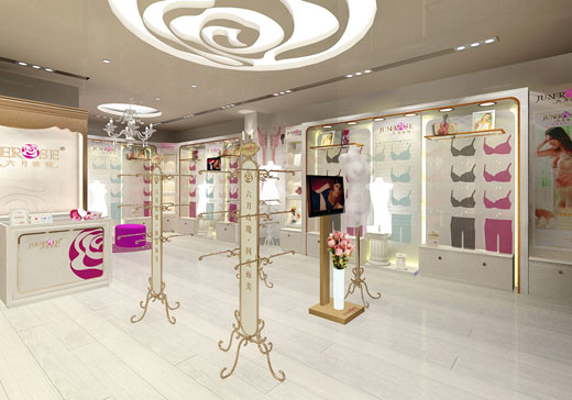 六月玫瑰店面终端效果图