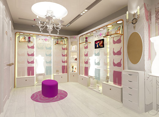 六月玫瑰店面终端效果图