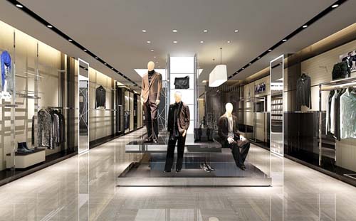 九九良品男装店面形象效果图