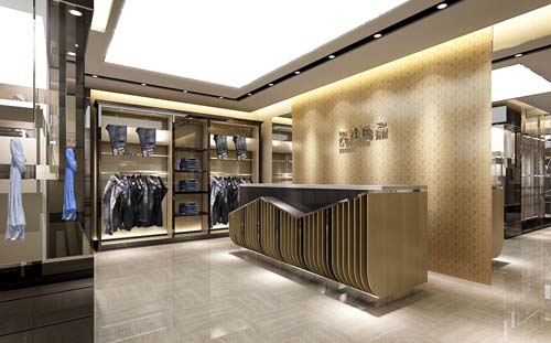 九九良品男装店面形象效果图