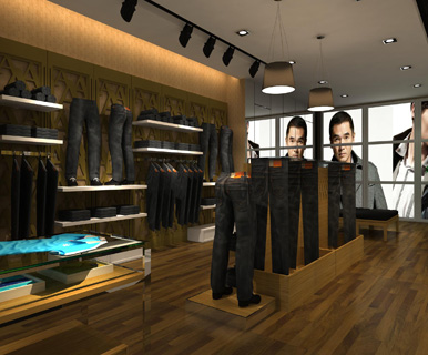 圣吉奥男装店面形象效果图展示