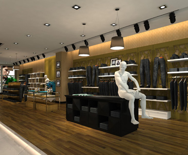 圣吉奥男装店面形象效果图展示
