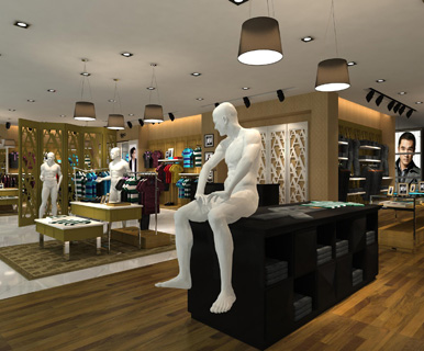 圣吉奥男装店面形象效果图展示