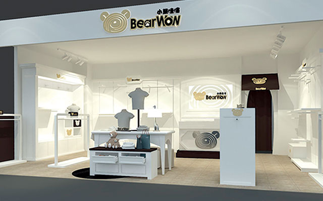 小熊哇噻边厅店面终端形象效果图