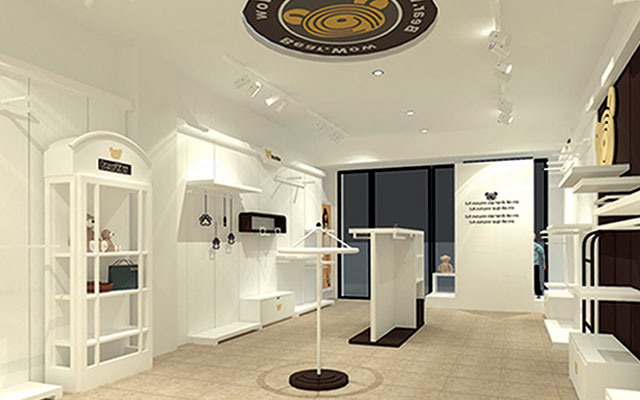 小熊哇噻单店面店面终端形象效果图