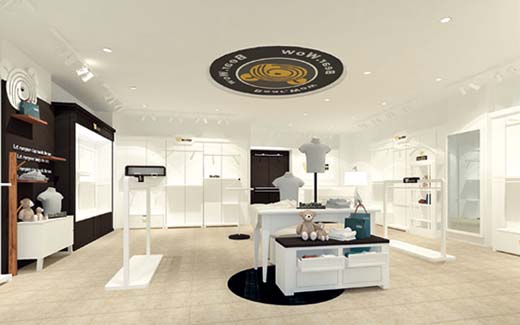 小熊哇噻旗舰店面终端形象效果图