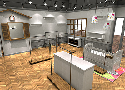 因否童装店面形象效果图