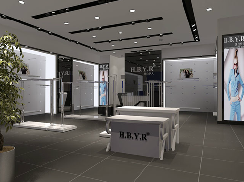 黑白伊人店面形象效果图展示