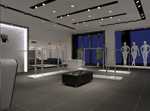 黑白伊人店面形象效果图展示