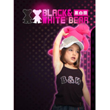 黑白熊黑色吊带