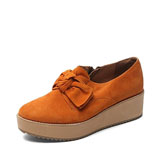 妙丽秋季女羊皮单鞋