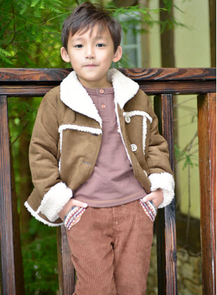 爱佳儿男童休闲加厚外套