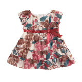 皮卡泡泡纯棉印花短袖连衣裙