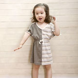 绿典彩棉gretton路肩连衣裙