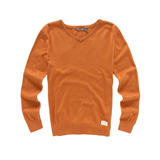 森马时尚线衫V领净色长袖潮男套头毛衫