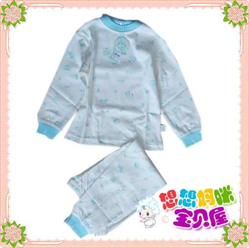 宝洁印花纯棉内衣套装秋衣套装