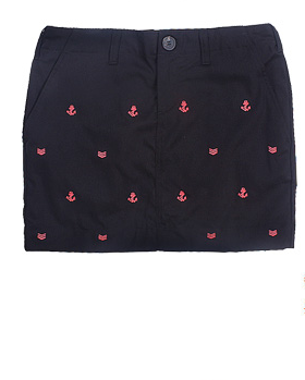 波特 女款夏装短裙 合身 半身裙 裙裤 纯棉