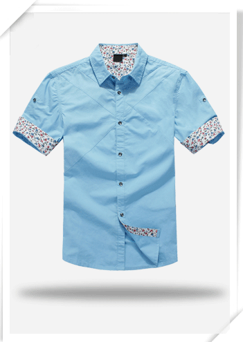 法尼威斯特13夏季男士韩版修身纯棉短袖衬衫休闲