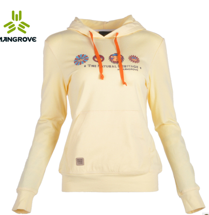 曼哥夫 Mangrove 户外女士休闲长袖连帽T恤 时尚印